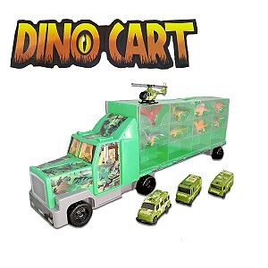 Carreta de Brinquedo Dino Cart Dinossauros e Carros Infantil