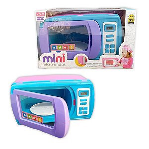 Brinquedo Mini Micro-ondas Azul Infantil - Bs Toys