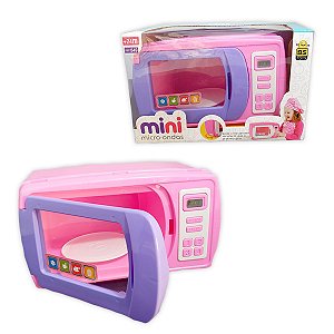 Brinquedo Mini Micro-ondas Rosa Infantil - Bs Toys