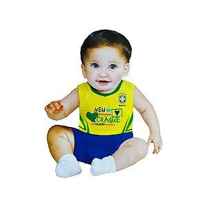 Fantasia Bebê Meu Pequeno Craque Seleção Brasil Rubies