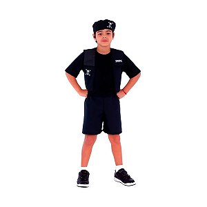Fantasia Infantil Masculina Policial Tropa Pop Sulamericana