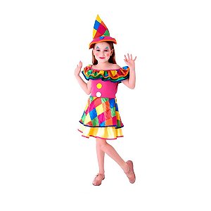 Fantasia Infantil Feminina Carnaval Palhacinha Sulamericana