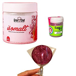 Kit Fabricação de Pirulito Isomalt 500g + Glitter SugarArt