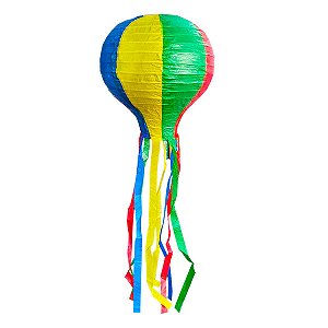 Lanterna Balão de Papel Junino Colorido 25cm