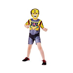 Fantasia Infantil Masculina Transformers Bubblebee e Curto