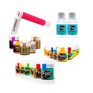 Kit Confeiteiro 5 Po + 2 Alcool + 2 Borrifador FAB