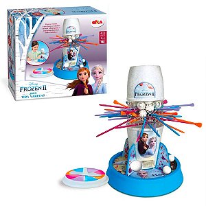 Jogo Tira Varetas da Frozen Brinquedo Infantil Com Roleta