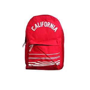 Mochila Costas Escolar Jovem Califórnia clio Style Vermelho