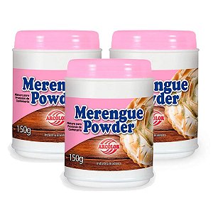 3 Mistura Merengue Powder Arcolor 150g Confeitaria