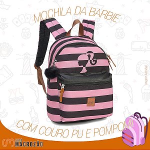 Mochila Barbie Rosa E Preta 45820 Listras