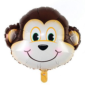 Balão Animal Metalizado Tema Macaco 16'' Polegadas