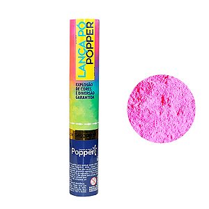 Lança Pó Explosão de Cores Rosa 30cm - Popper