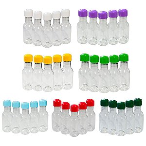 Garrafinhas Lembrancinha Cores de Plástico 50ml 70Un
