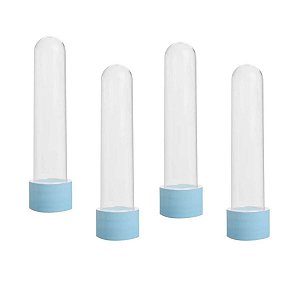 Tubete Lembrancinha Azul bb Acrílica 13cm 10Un