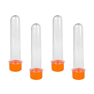 Tubete Lembrancinha Laranja Acrílica 13cm 10Un
