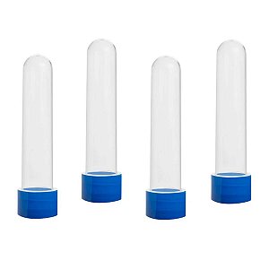 Tubete Lembrancinha Azul Escuro Acrílica 13cm 10Un