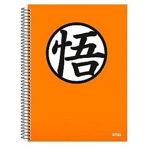 Caderno Dragon Ball Laranja 10 Matéria 160 Folhas
