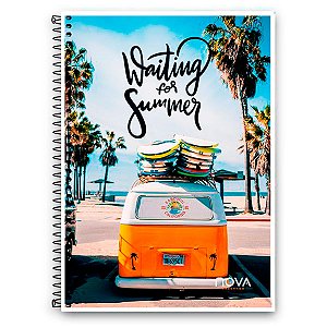 Caderno Espiral Waiting for Summer Matéria 96 Folhas