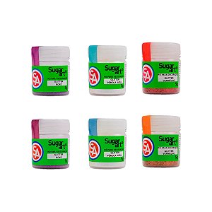 Glitter Comestível Para Decorar Bolo SugarArt 7 unidades