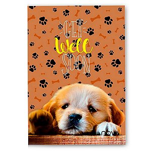 Caderno Brochura Get Well Soon Dog 1 Matéria 96 Folhas