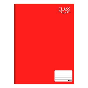 Caderno Brochura Vermelho Class 1 Matéria 96 Folhas