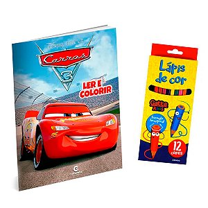 Carros - Ler e Colorir com Lápis de Cor