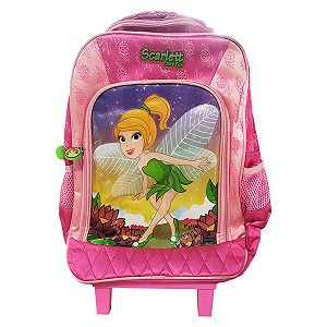 Mochila Feminina Rodinhas Rosa Scarlett Fairy Fun Avaria