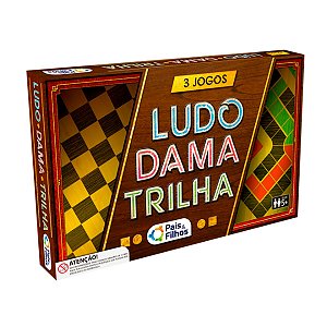 Jogos Ludo, dama e trilha 3 Jogos - Pais e filhos - Shop Macrozao