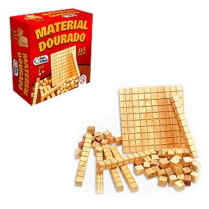 Jogo Material Dourado 111 Peças Operações - Pais e filhos