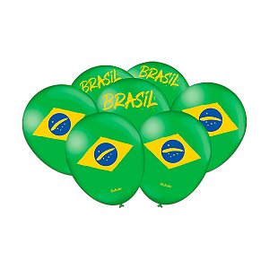 Balão Decoração Brasil 2022  25Un Festcolor - Verde