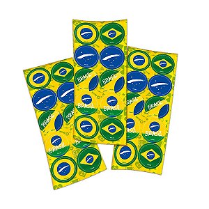Adesivo Brasil 2022 Redondo 30UN - Festcolor