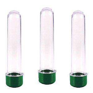 Tubete Lembrancinha Verde Acrílica 13cm 10Un
