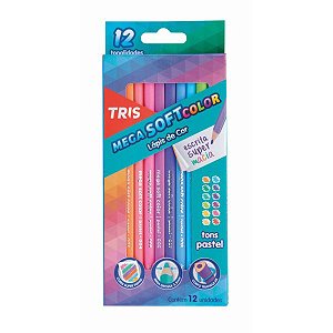 Lápis de cor 12un - Tons Pastel - TRIS