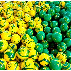 20 Bola do Kiko 40cm Vinil Mesclada Amarelo e Verde Brasil