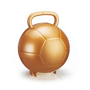 1Un Caixa Bola de Futebol Maleta Lembrancinha Dourada