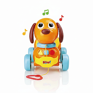 Brinquedo Cachorro Sanfona Infantil Sons e Música - ZoopToys