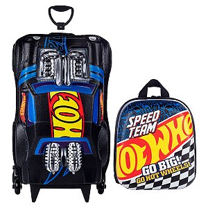 Mochila 3D + Lancheira Hot Wheels NIGHT SHIFTER