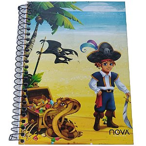 Caderno 96 Folhas Aramado Pirata