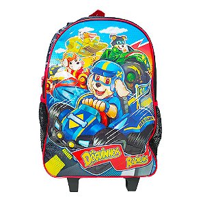 Mochila Escolar Rodinha Doguinhos Radicais Vermelha
