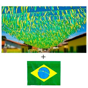 Tira Copa do Mundo Brasil 500G 1000 Tiras + Bandeira Brasil