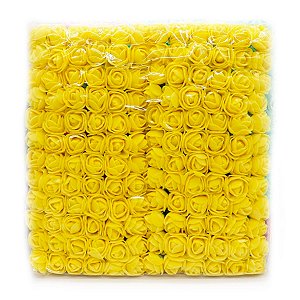 Mini Flor Amarela Decoração e Festa 2cm PCT 144un