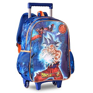 Mochila de Rodinhas Escolar Dragon Ball Super Azul - Clio