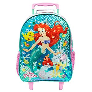 Mochila Rodinhas Escolar Princesa Ariel - Xeryus