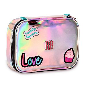 Estojo Box Rebecca Bonbon Prata Holográfico - Candy Lovers