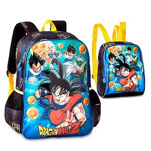 Kit Mochila de Costas + Lancheira Goku Dragon Ball Z - Clio