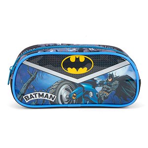 Estojo Escolar Batman Azul Moto Infantil - Luxcel