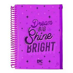 Caderno Universitário Roxo DAC Color Bubble 10 Matérias