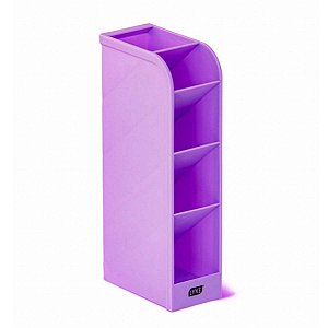 Organizador de Mesa Lilás - Plástico 5 Divisórias