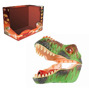 Brinquedo Dino Ataque Furioso Verde Com som e luzes