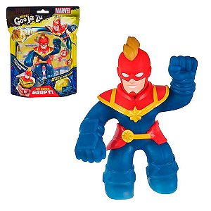 Boneco Elástico que Estica Capitã Marvel - Goo Jit Zu